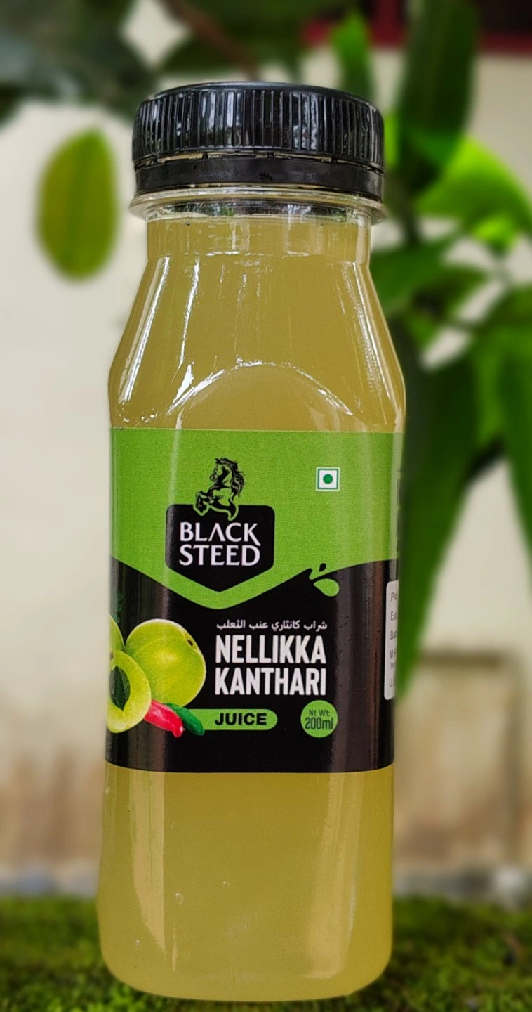 Black Steed Nellikka Kanthari 200 ml bottle with its original green and black label